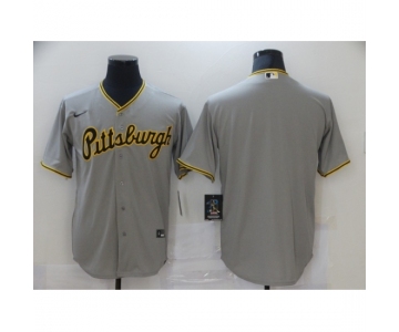 Men's Nike Pittsburgh Pirates Blank Gray Cooperstown Collection Road Stitched Jersey