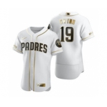 Men's Nike San Diego Padres #19 Tony Gwynn White 2020 Authentic Golden Edition Baseball Jersey