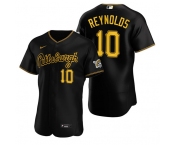 Mens Pittsburgh Pirates #10 Bryan Reynolds Nike Black Alternate 2nd Pittsburgh FlexBase Jersey