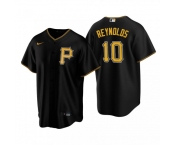 Men's Pittsburgh Pirates #10 Bryan Reynolds Nike Black Alternate Team Logo Coolbase Jersey