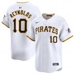 Men's Pittsburgh Pirates #10 Bryan Reynolds White Home Limited Baseball Stitched Jersey