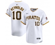 Men's Pittsburgh Pirates #10 Bryan Reynolds White Home Limited Baseball Stitched Jersey