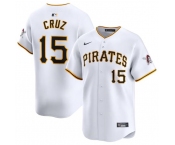 Men's Pittsburgh Pirates #15 Oneil Cruz White Home Limited Baseball Stitched Jersey