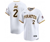 Men's Pittsburgh Pirates #2 Connor Joe White Home Limited Baseball Stitched Jersey