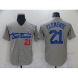 Men's Pittsburgh Pirates #21 Roberto Clemente Gray Flexbase Authentic Jersey