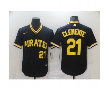 Men's Pittsburgh Pirates #21 Roberto Clemente Nike Black MLB Jersey