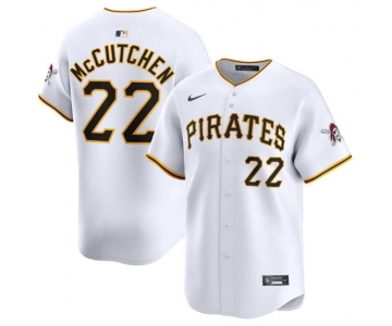 Men's Pittsburgh Pirates #22 Andrew McCutchen White Home Limited Baseball Stitched Jersey