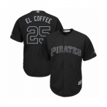 Men's Pittsburgh Pirates #25 Gregory Polanco El Coffee Authentic Black 2019 Players Weekend Baseball Jersey