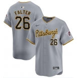 Men's Pittsburgh Pirates #26 Bailey Falter Gray Away Limited Baseball Stitched Jersey