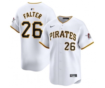 Men's Pittsburgh Pirates #26 Bailey Falter White Home Limited Baseball Stitched Jersey