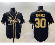 Men's Pittsburgh Pirates #30 Paul Skenes Black Cool Base Stitched Baseball Jersey