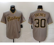 Men's Pittsburgh Pirates #30 Paul Skenes Grey Stitched Jersey