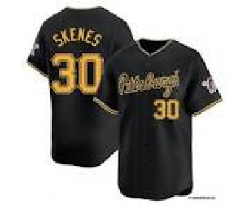 Mens Pittsburgh Pirates #30 Paul Skenes Nike Black Cool Base Jersey