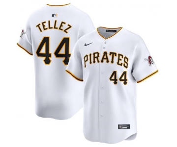 Men's Pittsburgh Pirates #44 Rowdy Tellez White Home Limited Baseball Stitched Jersey