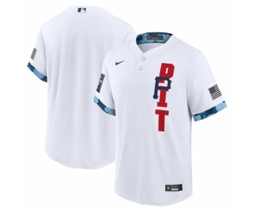 Men's Pittsburgh Pirates Blank Nike White 2021 MLB All-Star Game Replica Jersey