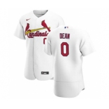 Men's Nike St. Louis Cardinals #0 Austin Dean White Home 2020 Authentic Player Baseball Jersey