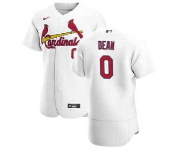 Men's Nike St. Louis Cardinals #0 Austin Dean White Home 2020 Authentic Player Baseball Jersey