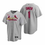 Men's Nike St. Louis Cardinals #1 Ozzie Smith Gray Road Stitched Baseball Jersey