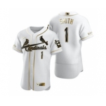 Men's Nike St. Louis Cardinals #1 Ozzie Smith White 2020 Authentic Golden Edition Baseball Jersey