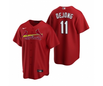 Men's Nike St. Louis Cardinals #11 Paul DeJong Red Alternate Stitched Baseball Jersey