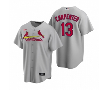 Men's Nike St. Louis Cardinals #13 Matt Carpenter Gray Road Stitched Baseball Jersey