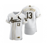 Men's Nike St. Louis Cardinals #13 Matt Carpenter White 2020 Authentic Golden Edition Baseball Jersey