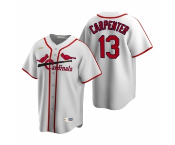 Men's Nike St. Louis Cardinals #13 Matt Carpenter White Cooperstown Collection Home Stitched Baseball Jersey