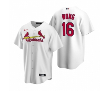 Men's Nike St. Louis Cardinals #16 Kolten Wong White Home Stitched Baseball Jersey