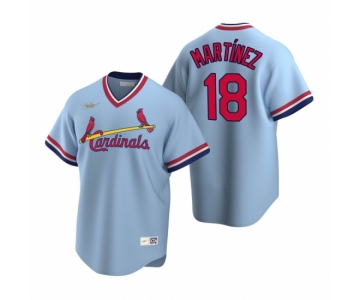 Men's Nike St. Louis Cardinals #18 Carlos Martinez Light Blue Cooperstown Collection Road Stitched Baseball Jersey