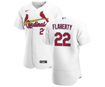 Men's Nike St. Louis Cardinals #22 Jack Flaherty White Home 2020 Authentic Player Baseball Jersey