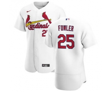 Men's Nike St. Louis Cardinals #25 Dexter Fowler White Home 2020 Authentic Player Baseball Jersey