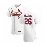 Men's Nike St. Louis Cardinals #26 Justin Williams White Home 2020 Authentic Player Baseball Jersey