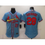 Men's Nike St. Louis Cardinals #28 Nolan Arenado Blue Flex Base Home Stitched Baseball Jersey