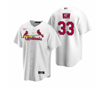 Men's Nike St. Louis Cardinals #33 Kwang-hyun Kim White Home Stitched Baseball Jersey