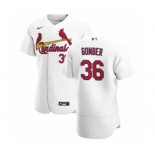 Men's Nike St. Louis Cardinals #36 Austin Gomber White Home 2020 Authentic Player Baseball Jersey