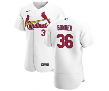 Men's Nike St. Louis Cardinals #36 Austin Gomber White Home 2020 Authentic Player Baseball Jersey