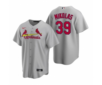 Men's Nike St. Louis Cardinals #39 Miles Mikolas Gray Road Stitched Baseball Jersey