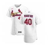 Men's Nike St. Louis Cardinals #40 Jake Woodford White Home 2020 Authentic Player Baseball Jersey