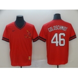 Men's Nike St. Louis Cardinals #46 Goldschmidt Red M&N MLB Jersey