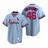 Men's Nike St. Louis Cardinals #46 Paul Goldschmidt Light Blue Cooperstown Collection Road Stitched Baseball Jersey