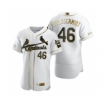 Men's Nike St. Louis Cardinals #46 Paul Goldschmidt White 2020 Authentic Golden Edition Baseball Jersey