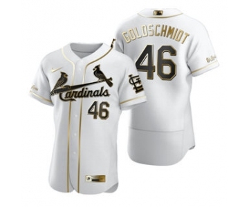 Men's Nike St. Louis Cardinals #46 Paul Goldschmidt White 2020 Authentic Golden Edition Baseball Jersey