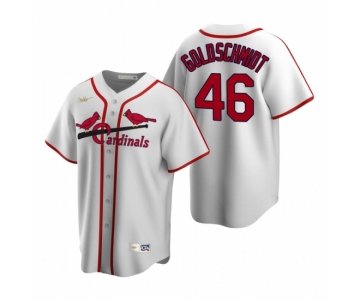 Men's Nike St. Louis Cardinals #46 Paul Goldschmidt White Cooperstown Collection Home Stitched Baseball Jersey