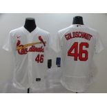 Men's Nike St. Louis Cardinals #46 Paul Goldschmidt  White Flex Base Home Stitched Baseball Jersey