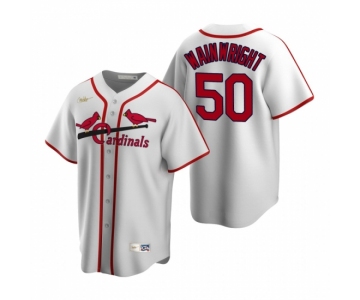 Men's Nike St. Louis Cardinals #50 Adam Wainwright White Cooperstown Collection Home Stitched Baseball Jersey