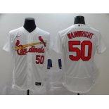 Men's Nike St. Louis Cardinals #50 Adam Wainwright  White Flex Base Home Stitched Baseball Jersey