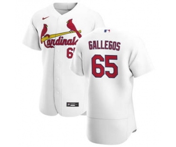 Men's Nike St. Louis Cardinals #65 Giovanny Gallegos White Home 2020 Authentic Player Baseball Jersey