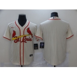 Men's Nike St. Louis Cardinals Blank Cream Cool Base Home Stitched Baseball Jersey