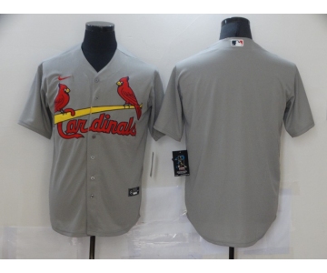 Men's Nike St. Louis Cardinals Blank Grey Cool Base Home Stitched Baseball Jersey