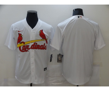 Men's Nike St. Louis Cardinals Blank White Cool Base Home Stitched Baseball Jersey